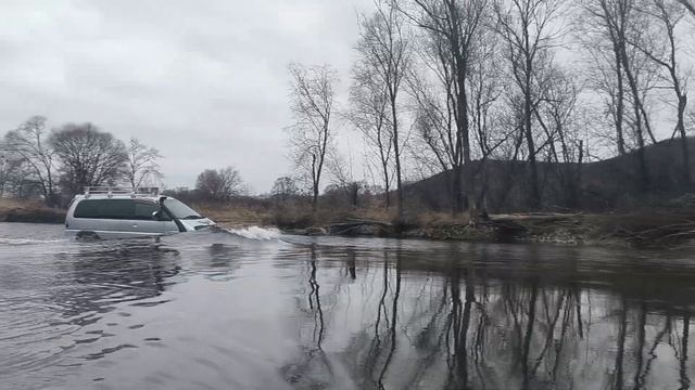 Глубокий брод на Делике #митсубиси_делика #mitsubishi_delica #оффроад #