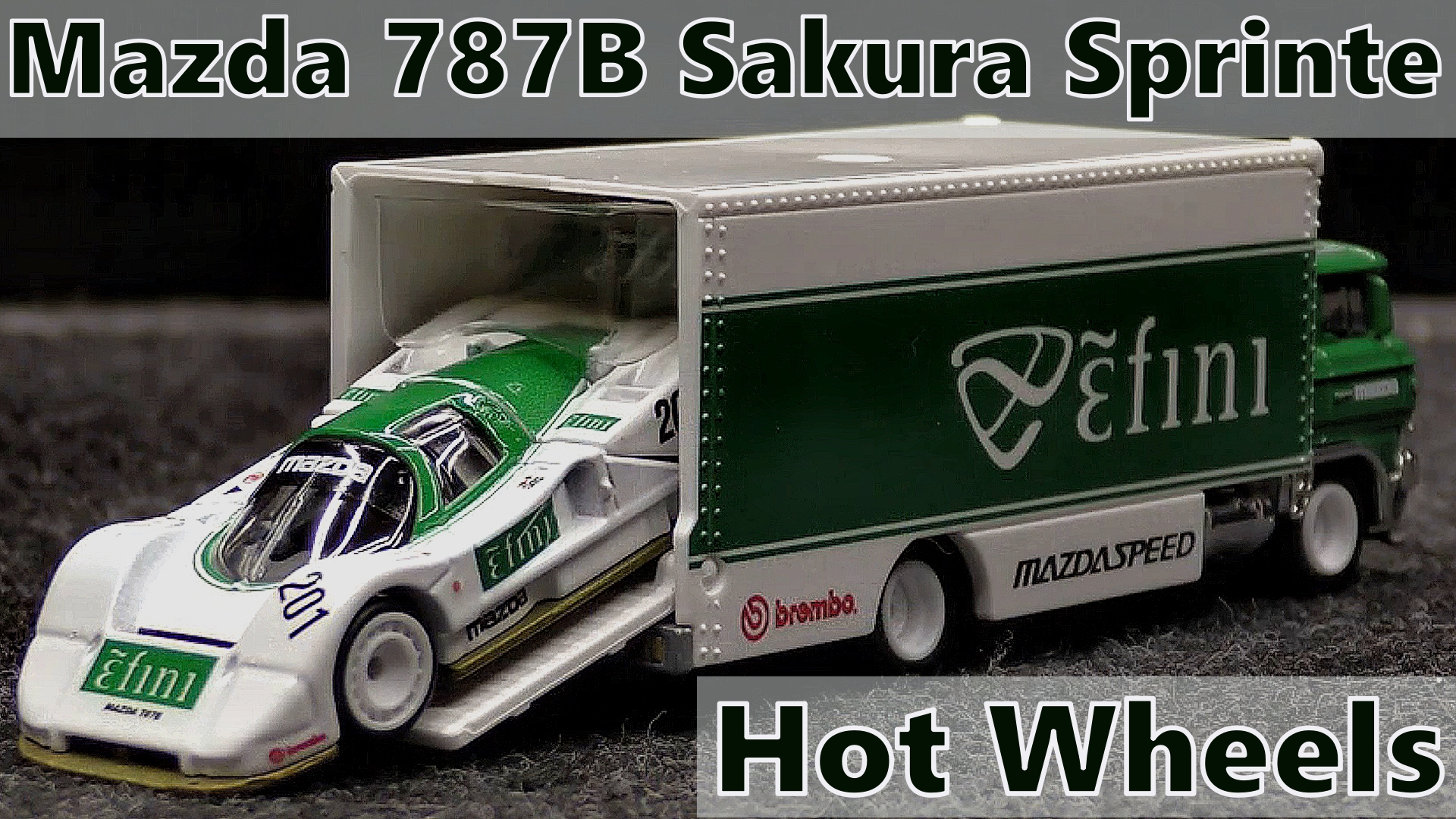 Mazda 787B Sakura Sprinte Трейлер Модель болида Масштаб 1:64 Hot Wheels Мини-копия автомобиля