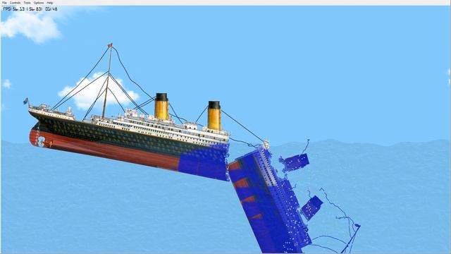 Титаник тонет в floating sandbox