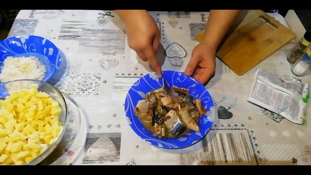 Суп рыбный из консервированной скумбрии