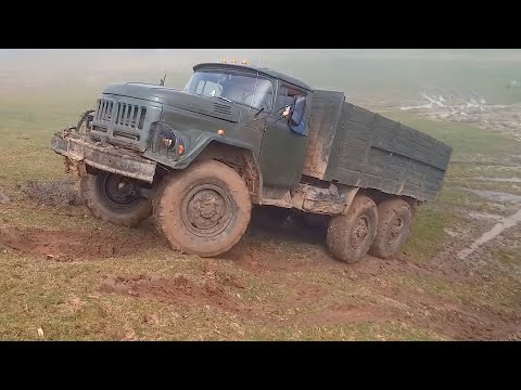 Советские грузовики ГАЗ-66, ЗиЛ-131 и Европейские CSEPEL и IFA W50 на бездорожье!!!