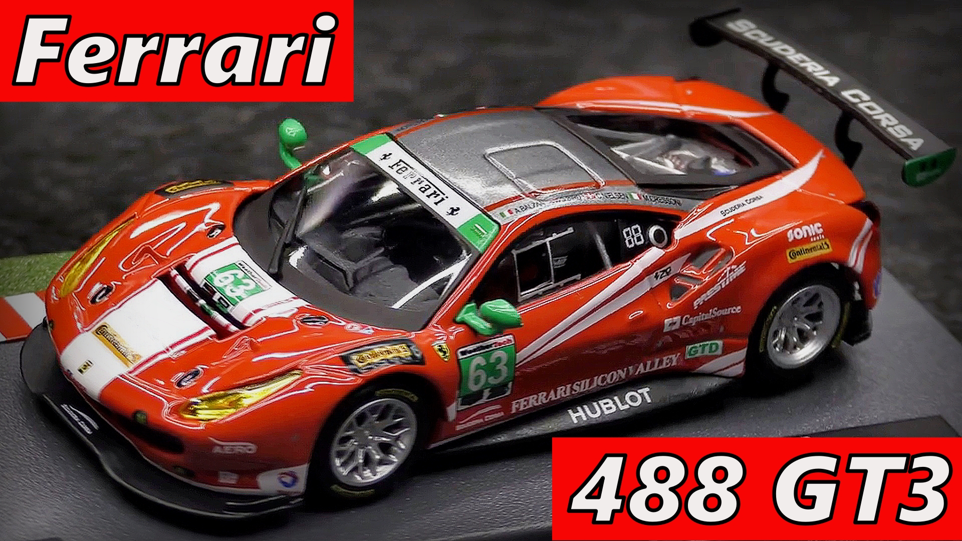 Ferrari 488 GT3 Модель машины Масштаб 1:43 Centauria Мини-копия автомобиля