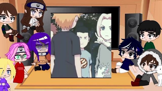 [?] Реакция друзей Наруто на Наруто [?] ///2/2 часть//стекло///gacha club///•{Fàiry}• ;-;