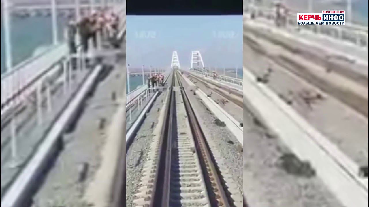 На поезде по Крымскому мосту