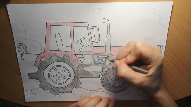 Тыр-Тыр Трактор! Раскраска и песенки для малышей!